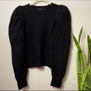 Puff Sleeve Ribbed Sweater